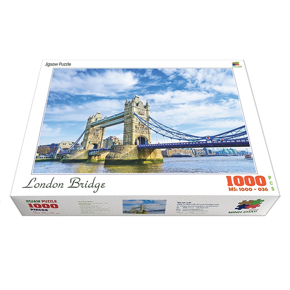 Bộ tranh xếp hình cao cấp 1000 mảnh 50x80cm – London Bridge 